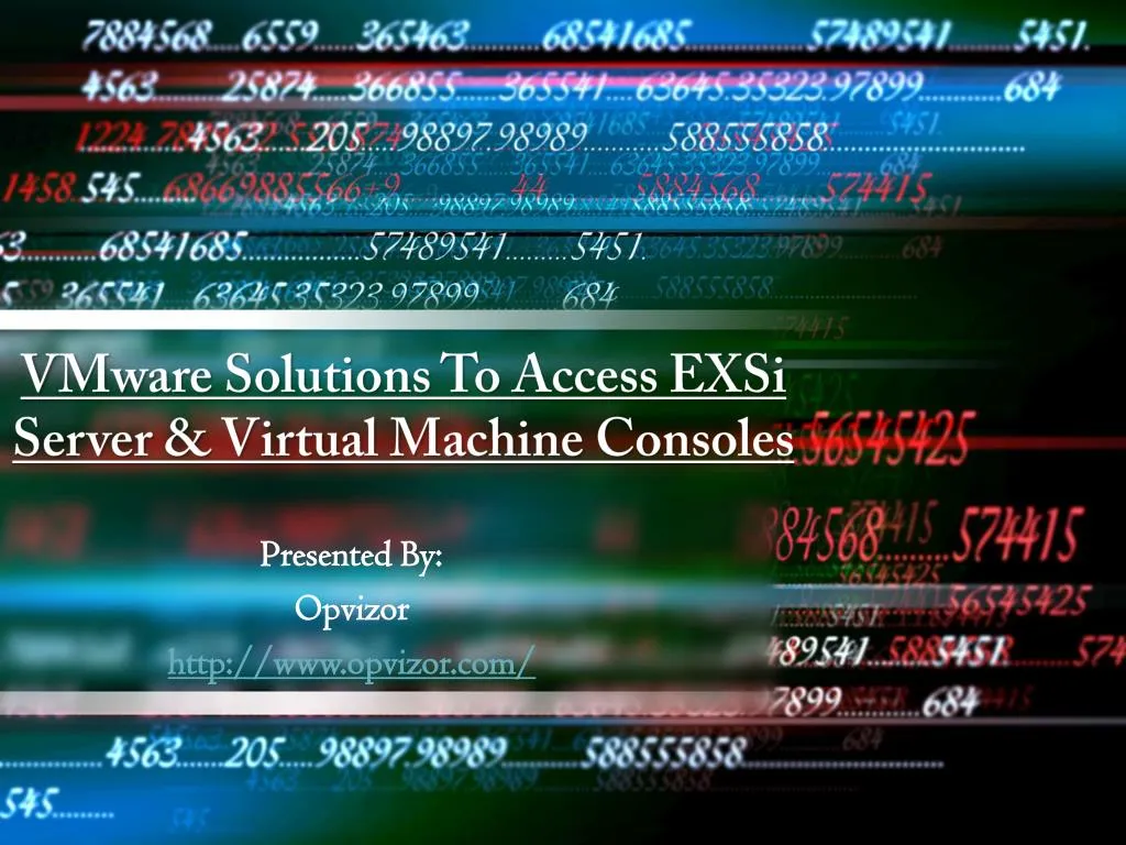 vmware solutions to access exsi server virtual machine consoles