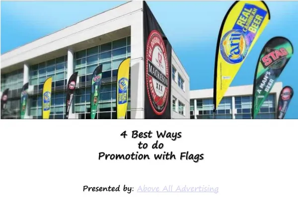 4 Best Ways of promotion with flags