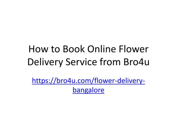Book Online Flower Delivery Service in Bangalore