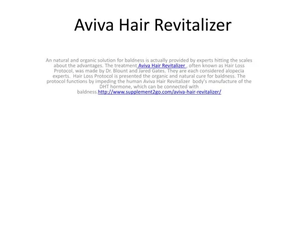 Aviva Hair Revitalizer