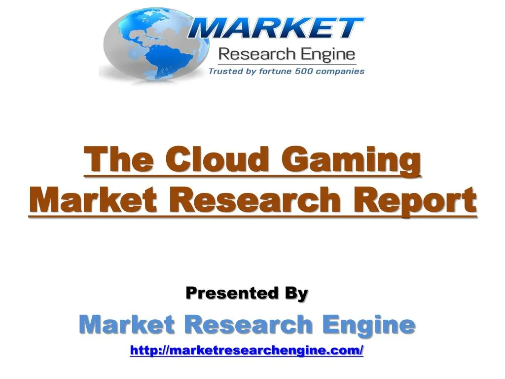 the cloud gaming market research report