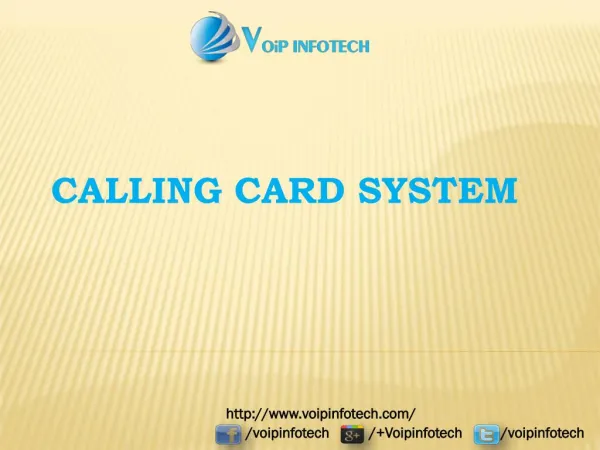 Calling Card System