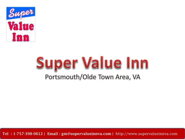 Get the Convinient Accomodation & Amenities at Super Value Inn, VA