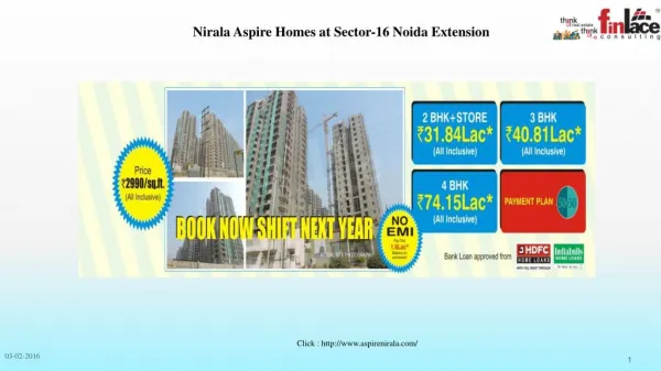 Nirala Aspire Apartments Book Now Shift Next Year
