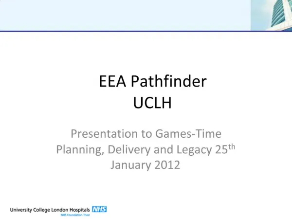 EEA Pathfinder UCLH