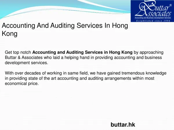 Accounting And Auditing Services In Hong Kong