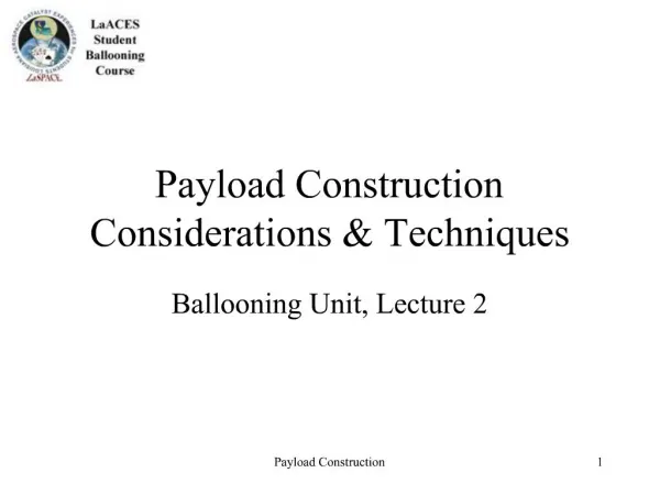 Payload Construction Considerations Techniques