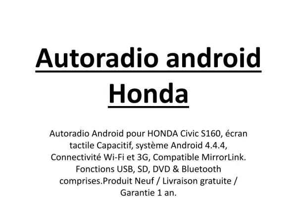 Autoradio android Honda