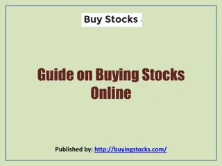 Buy Stocks-Guide on Buying Stocks Online