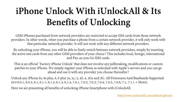 iPhone Unlock With iUnlockAll & Its Benefits of Unlocking