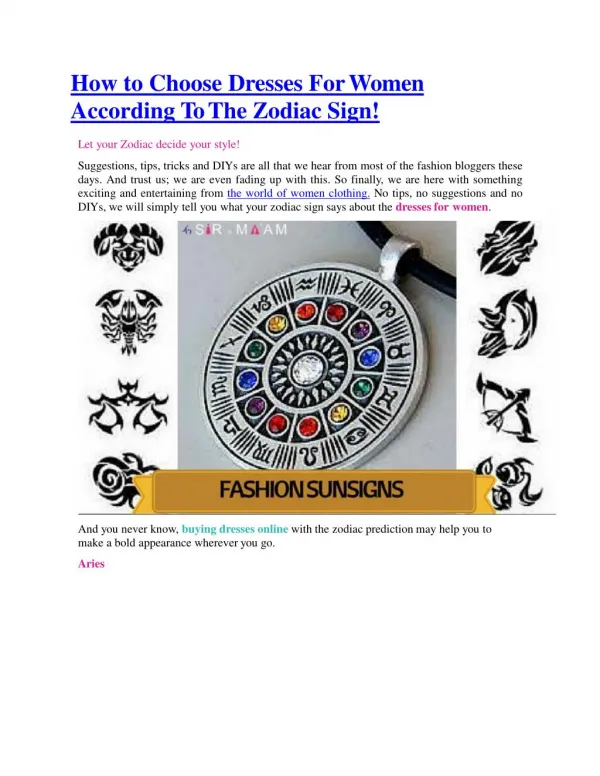 What your zodiac sign says about you from your fashion clothes?