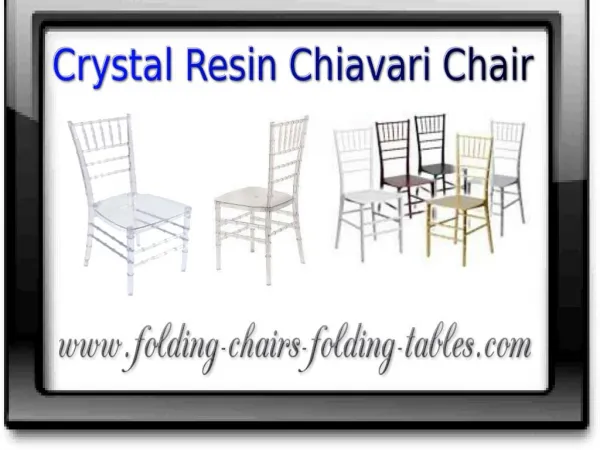 Crystal Resin Chiavari Chair - Larry Hoffman Chair