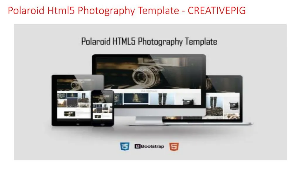polaroid html5 photography template creativepig