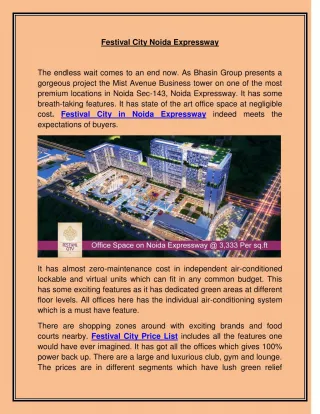 Festival City Noida Expressway - slide 1