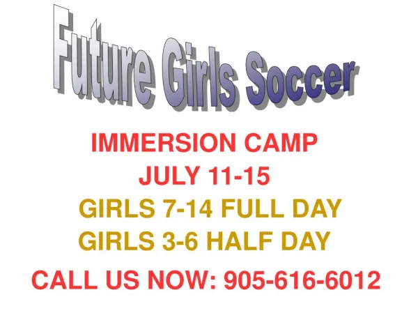 Future Girls Soccer IMMERSION CAMP | Beginner Soccer | Summer Soccer Training