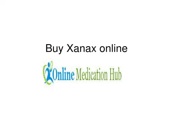 Order Xanax online