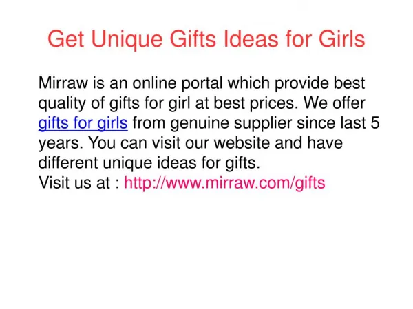 Best Creative Gifts for Girl