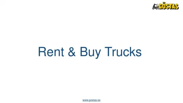 Buy or Rent Trucks in Sweden