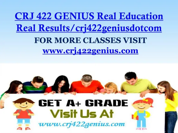 CRJ 422 GENIUS Real Education Real Results/crj422geniusdotcom