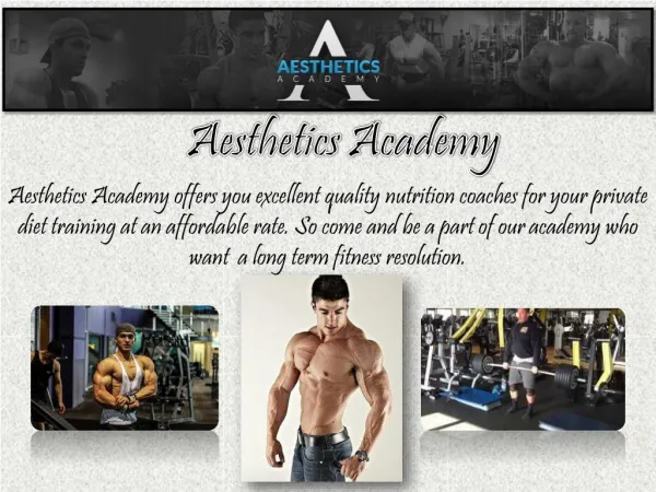 Quality Nutrition Trainer Online by Aesthetics Academy