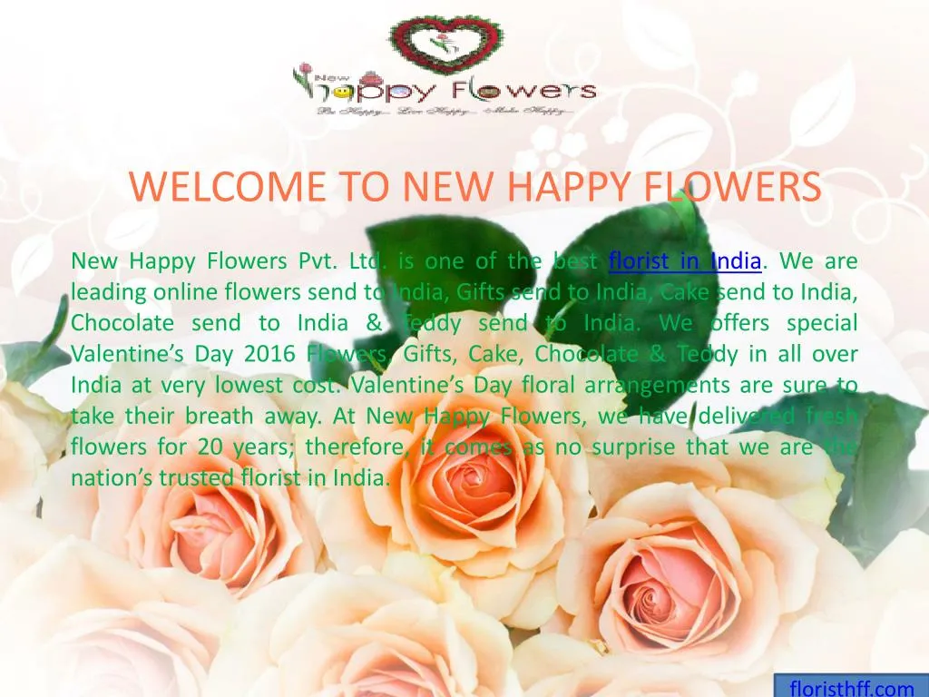 welcome to new happy flowers