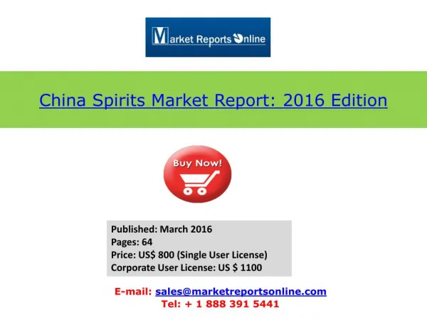 China Spirits Market Growth Driven by Increase in Gross Domestic Product (GDP) Per Capita