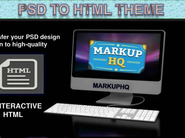 PSD to HTML Theme