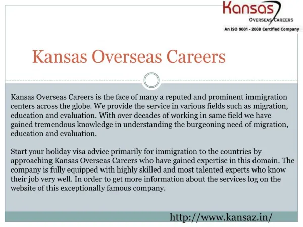 Kansas Overseas Careers