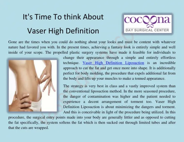 Vaser Definition Lipos