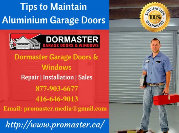 Tips to Maintain Aluminium Garage Doors