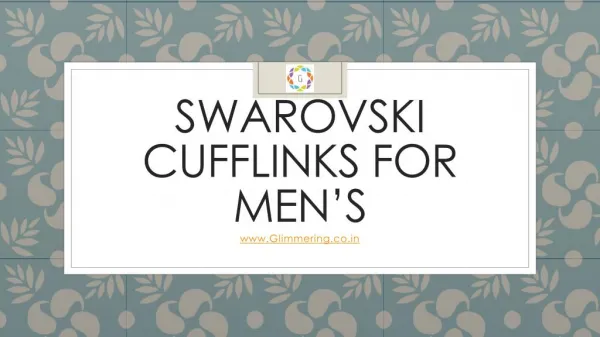 Swarovski Mens Fashion Jewelry