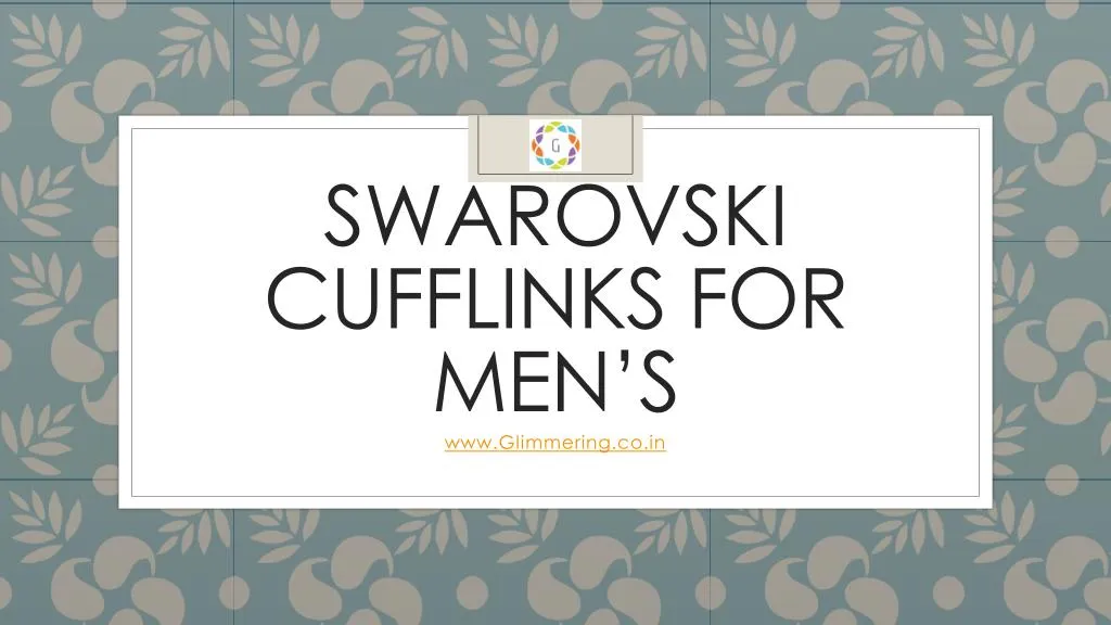 swarovski cufflinks for men s