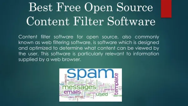 Best free Open Source Content Filter software