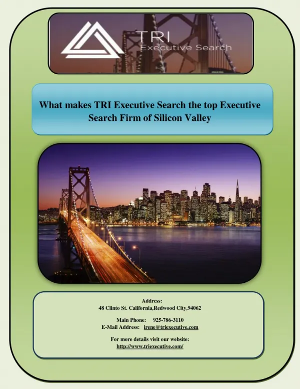 The qualities of TRI Executive Search
