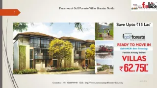 Paramount Golf Foreste Villas Greater Noida