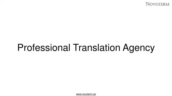 Professional Translation Agency