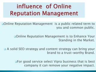 Online Reputation Management services india advantage