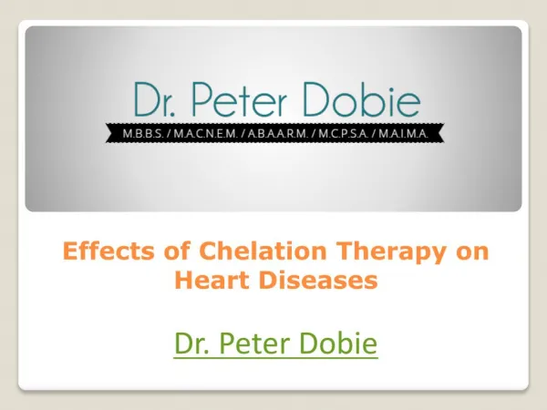 Effects Of Chelation Therapy On Heart Diseases