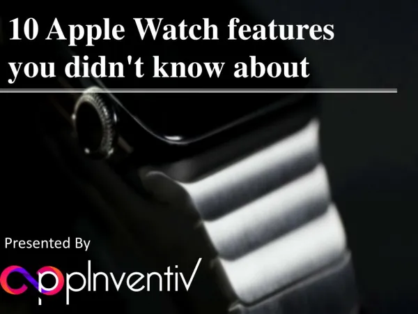 10 Apple Watch Features