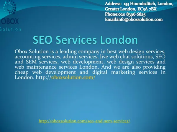 SEO services London