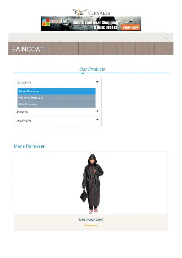 Raincoats Online India