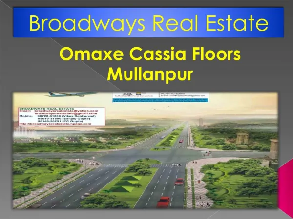 Omaxe Cassia Floors Mullanpur, Omaxe 3bhk Cassia Floors New Chandigarh