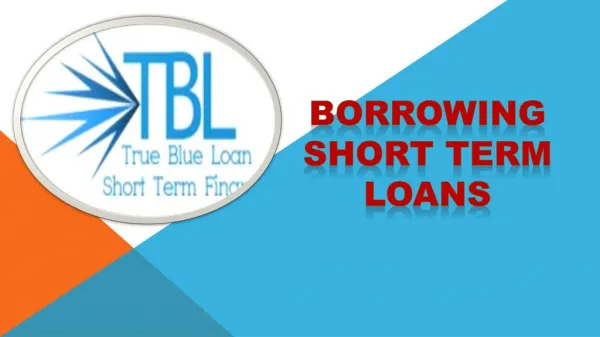 Borrowing Short Term Loans