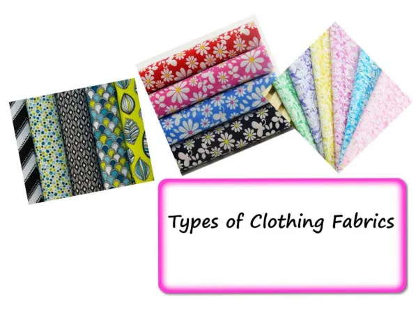 Types of Clothing Fabrics