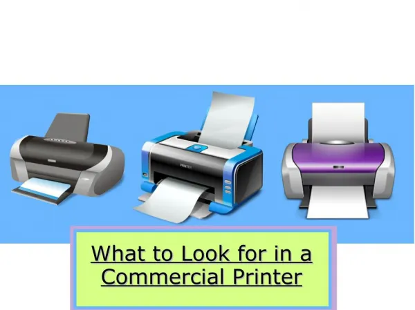 What to Look for in a Commercial Printer