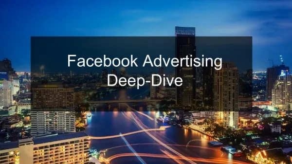 Facebook Advertising Deep Dive Workshop
