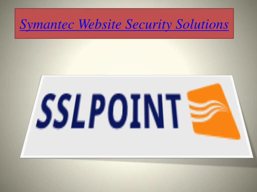 symantec website security solutions