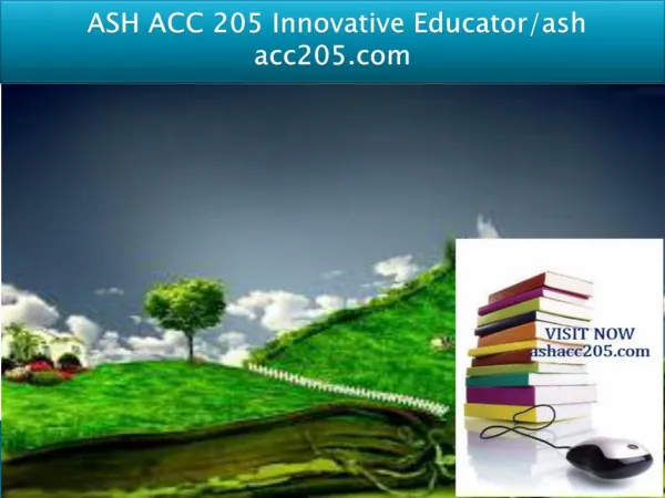 ASH ACC 205 Innovative Educator/ash acc205.com