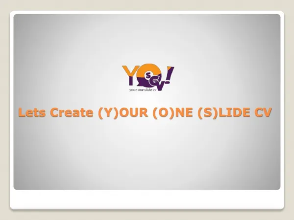 YourOneSlideCV Business Profile - Infographic Resume