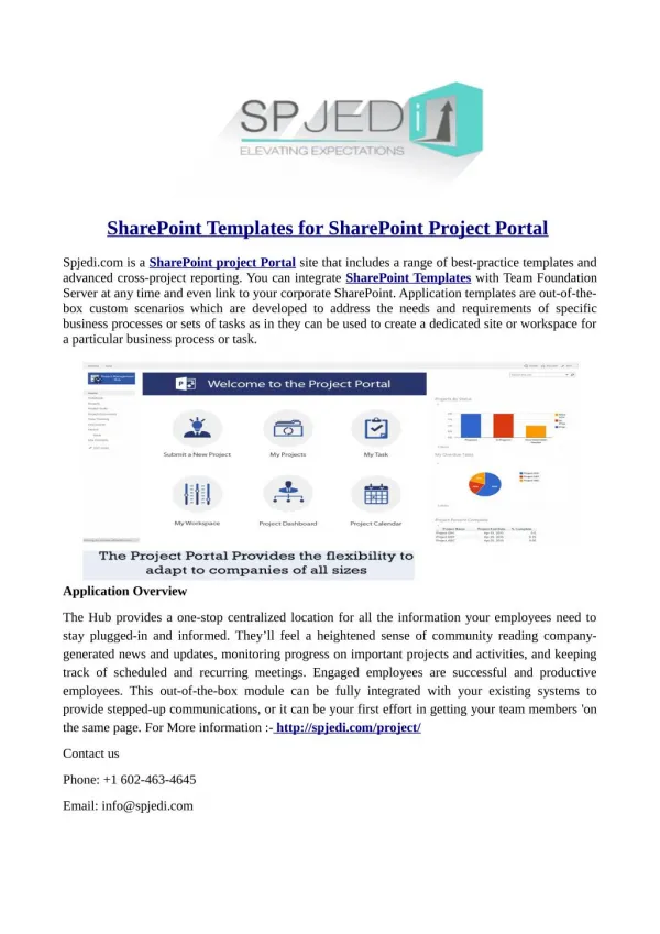 SharePoint Templates for SharePoint Project Portal